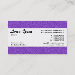 Cartão De Visita Faixa Central 020 - Textura Relevo Violeta