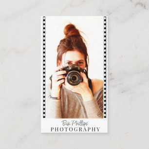 Cartão De Visita Faixa de Filme Sua Foto & Logotipo Fotografia