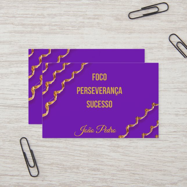 Cartão de Visita Faixa Roxa jiu-Jitsu (Frente/Verso In Situ)
