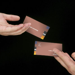 Cartão De Visita Faixas Laterais Clássicas Multicolores Finas