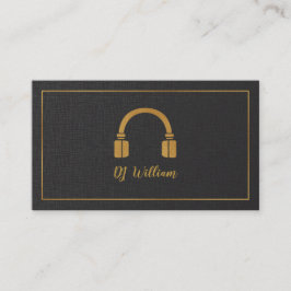 Cartão De Visita Falsa Luxúria Headphone DJ Dourado