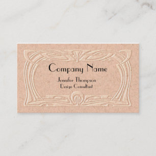 Cartão De Visita Falso do art deco do vintage gravado
