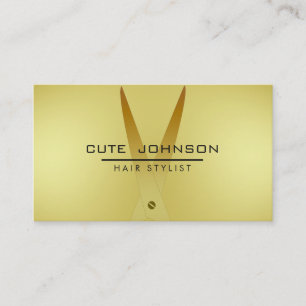 Cartão De Visita Falso Dourado de Stylist Professional