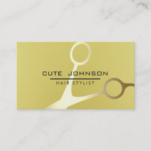 Cartão De Visita Falso Dourado de Stylist Professional