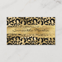 Falso Glitter de Folha de Ouro Pincelada Leopardo