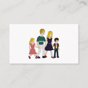 Cartão De Visita Família ridìcula feliz