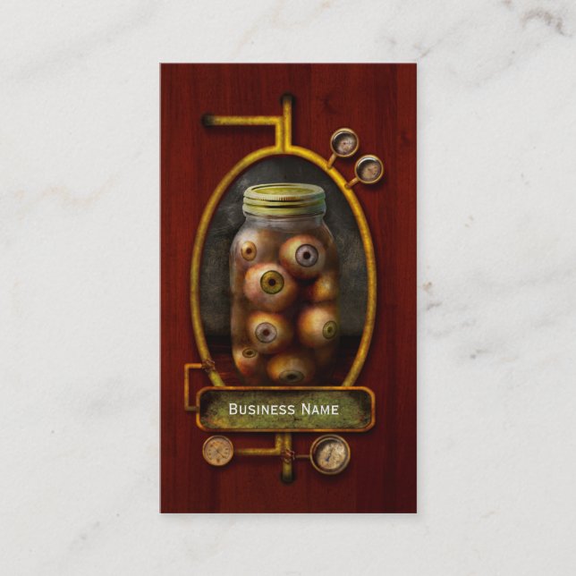 Cartão De Visita Fantasia - assustador - eu tive sempre os olhos (Frente)