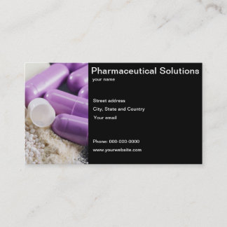 Cartão de visita farmacêutico das soluções