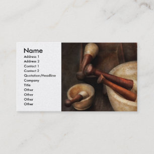 Cartão De Visita Farmácia - de volta à moagem