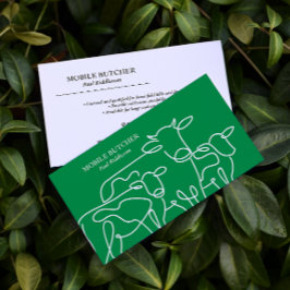 Cartão De Visita Farmeiro de Bovinos Móveis Verde e Branco