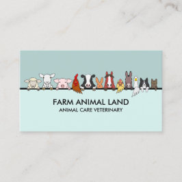 Cartão De Visita Farmer Animal Veterinary