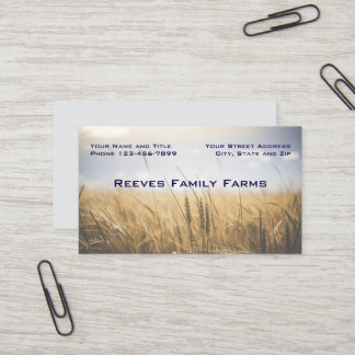 Cartão De Visita Farmer Wheat Farm Agricultural Business Cards