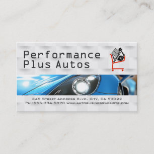 Cartão De Visita Faróis   Loja de Peças de Auto de Performance