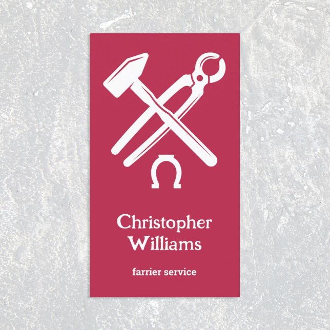 Cartão De Visita Farrier (Farrier Business Card Photo)