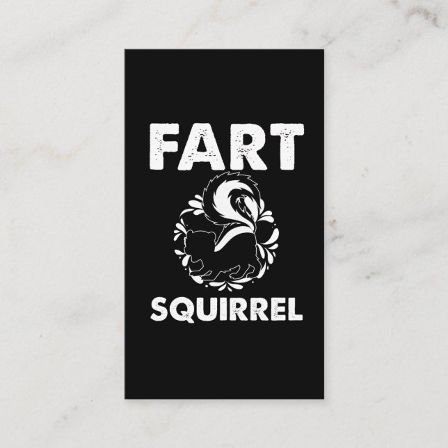 Cartão De Visita Fart Squirrel Humor Funny Skunk Fan (Frente)