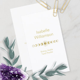 Cartão De Visita Fase Mística da Lua Mística das Estrelas Modernas 