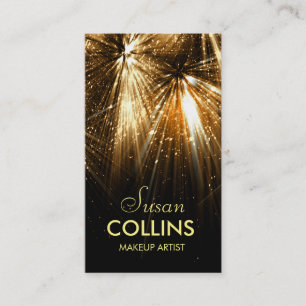 Cartão De Visita Fashion Artista Glow Glitter Sparkle Yellow Makeup