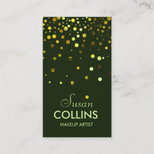 Cartão De Visita Fashion do artista Glow Sparkle Green Makeup