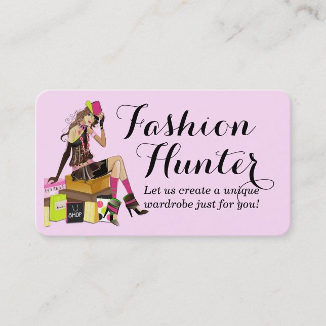 Cartão De Visita Fashion Hunter Business Card (Frente)