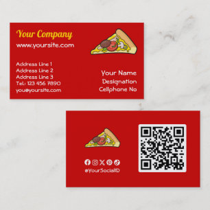 Cartão De Visita Fatia de pizza