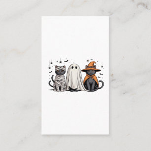 Cartão De Visita Fatos de Gatos de Halloween PNG - Assustador Fofo
