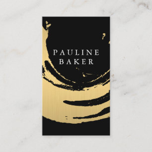 Cartão De Visita Faux Dourado Bruted