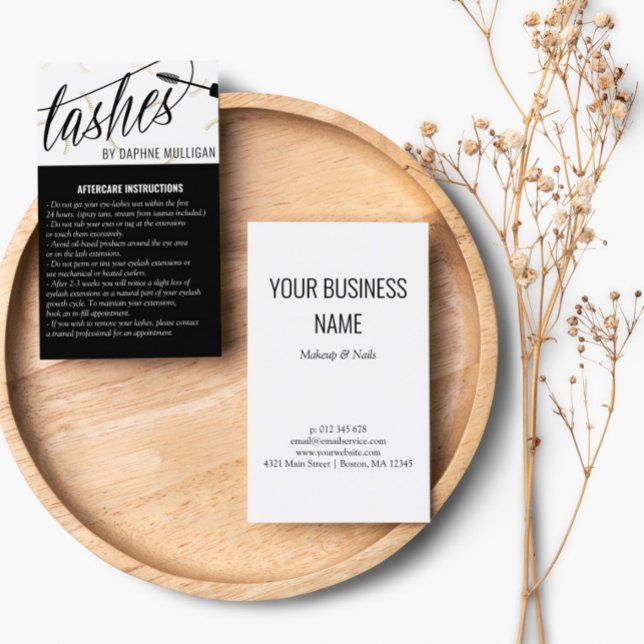 Cartão De Visita Faux Dourado Lash Mascara Wand Lash Artist Após Cu (Criador carregado)