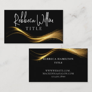 Cartão De Visita Faux Gold Foil Glitter Brusca
