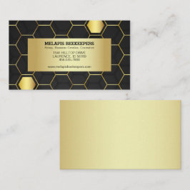 Cartão De Visita Faux Gold Foil Honeycomb