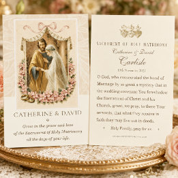 Cartão De Visita Favor de casamento tradicional católico Joseph Mar