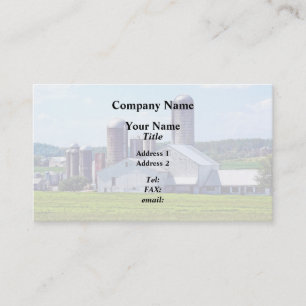 Cartão De Visita Fazenda da Pensilvânia com Silos