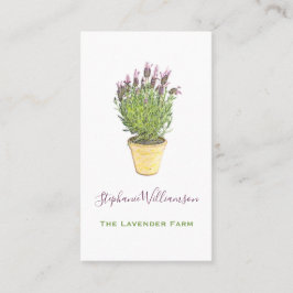 Cartão De Visita Fazenda de Flores Lavanda Chic Elegante