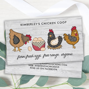 Cartão De Visita Fazenda De Frango Com Fazenda Fresca Com Bústica W