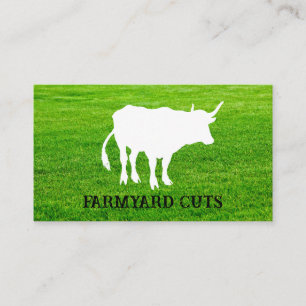 Cartão De Visita Fazenda de Gado Grama Fazenda