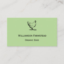 Cartão De Visita Fazenda De Galinhas|Ovos Orgânicos De Mercado Para