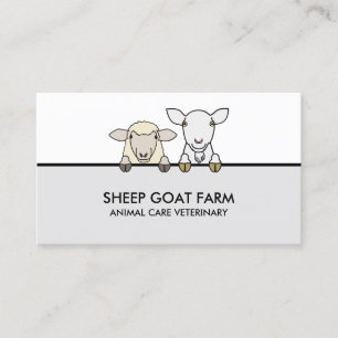 Cartão De Visita Fazenda de Ovelhas e Cabras Veterinária Animal