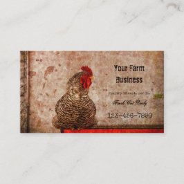 Cartão De Visita Fazenda de Textura Vermelha Antiga de Vintage Vint