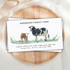 Cartão De Visita Fazenda de Vaca Intervalo Livre Carne de Bovino Có