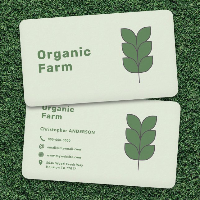 Cartão De Visita Fazenda orgânica (Organic Farm Business Card)