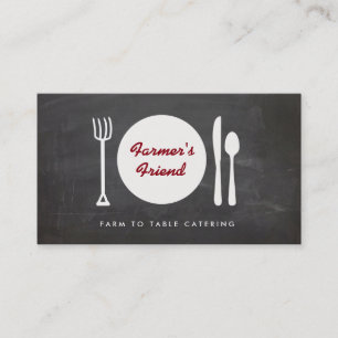 Cartão De Visita Fazenda russa ao quadro de catering para Mesa