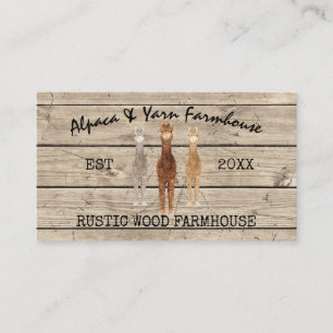 Cartão De Visita Fazenda Rústica de Alpacas