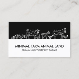 Cartão De Visita Fazenda Silhueta Pato Vaca Bode Burro Galinha Porc