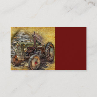 Cartão De Visita Fazenda Vintage Trator Velho Shed