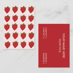 Cartão De Visita Fazendas de Morango Frutas Morangos