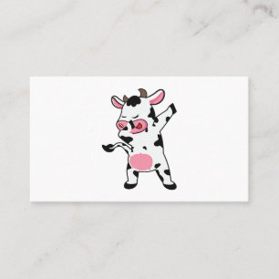 Cartão De Visita Fazendeiro de Vaca Fazendo Dab Dança Dab