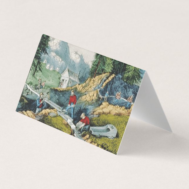 Cartão De Visita Febre do ouro de ABH Califórnia (Traseira)