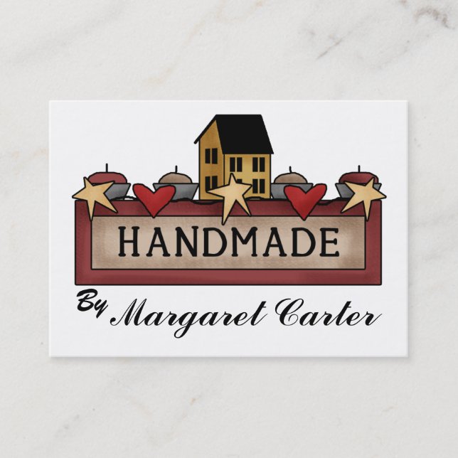 Cartão De Visita Fecho de mão - tricô (Frente)