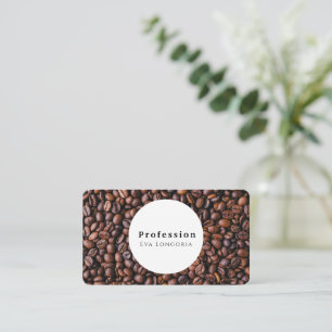 Cartão De Visita Feijões de café castanho