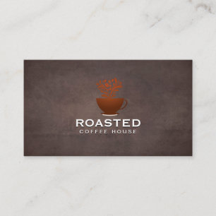 Cartão De Visita Feijões de café com Pote de café  Barista Cart