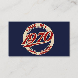 Cartão De Visita Feito Em 1970